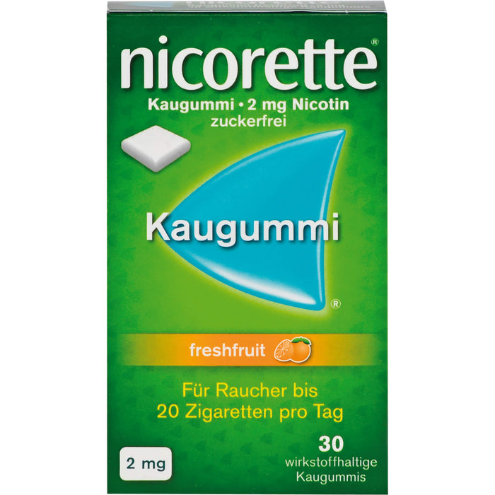 Nicorette 2 mg Freshfruit Gerke Kaugummi, 30 pcs. Chewing gum