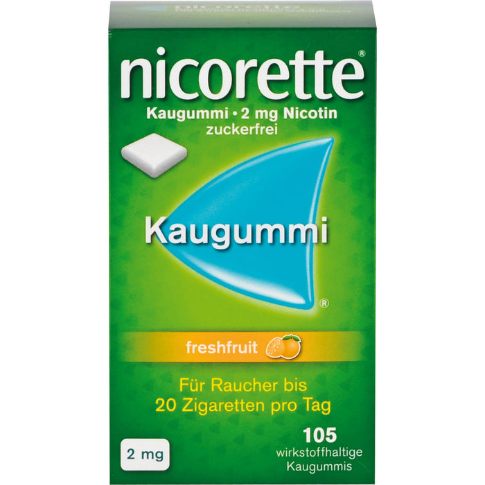 nicorette Kaugummi freshfruit 2 mg Reimport Pharma Gerke, 105.0 St. Kaugummi