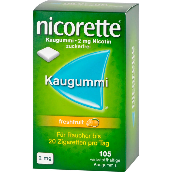 nicorette Kaugummi freshfruit 2 mg Reimport Pharma Gerke, 105.0 St. Kaugummi
