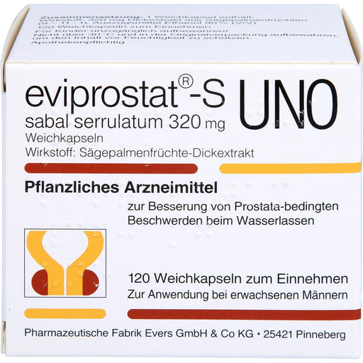 Eviprostat-S Sabal Serrulatum 320 mg Weichkapseln bei Prostata-bedingten Beschwerden, 120 St. Kapseln