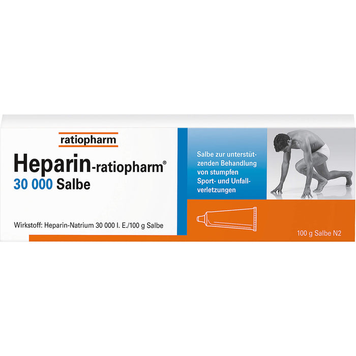 Heparin-ratiopharm 30 000 Salbe bei Prellungen, Zerrungen und Blutergüssen, 100 g Onguent