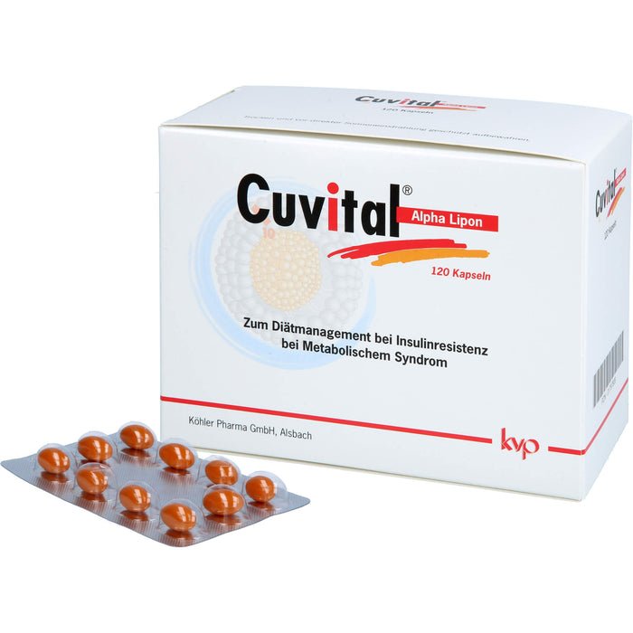 Cuvital Alpha Lipon Kapseln zur diätetischen Behandlung von Insulinresistenz bei metabolischem Syndrom, 120 St. Kapseln