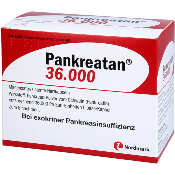 Pankreatan 36.000 Hartkapseln Verdauungsenzyme, 200 pc Capsules