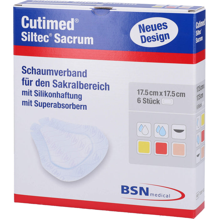 Cutimed Siltec Sacrum 17,5x17,5cm, 6 St KOM