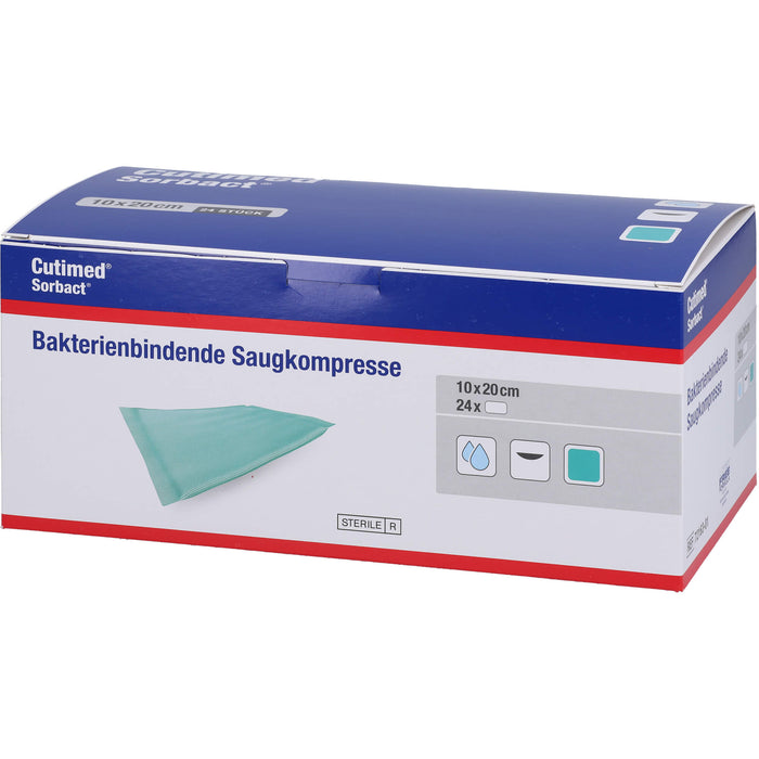 Cutimed Sorbact Saugkompressen 10x20cm, 24 St KOM
