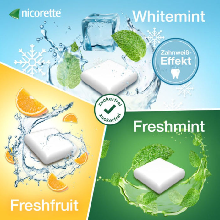 nicorette 2 mg whitemint Kaugummi für Raucher, 105 St. Kaugummi