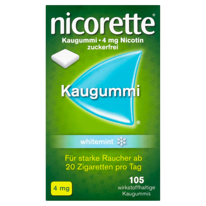 Nicorette whitemint 4 mg Kaugummi, 105 pc Gomme à mâcher
