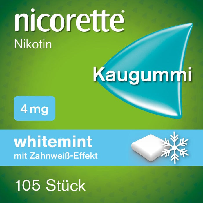 Nicorette Kaugummi 4 mg whitemint, 105 pc Gomme à mâcher