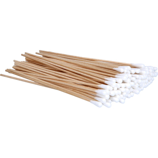 Wattestäbchen aus Holz 15cm mit Wattekopf, 100 St 