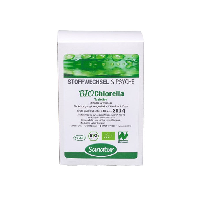 Sanatur BioChlorella Tabletten für Stoffwechsel und Psyche, 750 St. Tabletten