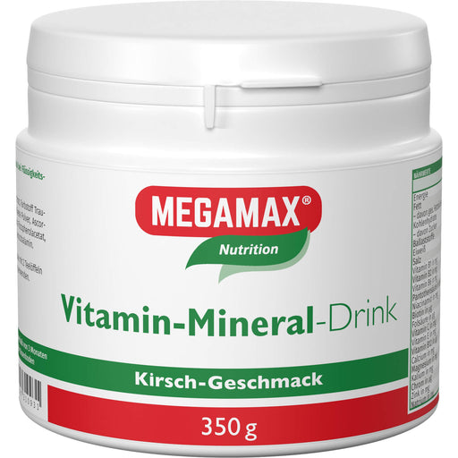 MEGAMAX Nutrition Vitamin-Mineral-Drink Pulver Kirsch-Geschmack, 350 g Pulver