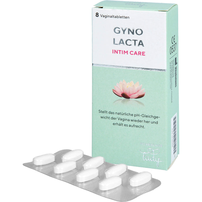 Gynolacta Vaginaltabletten stellt das natürliche pH-Gleichgewicht in der Vagina wieder her, 8 pcs. Tablets