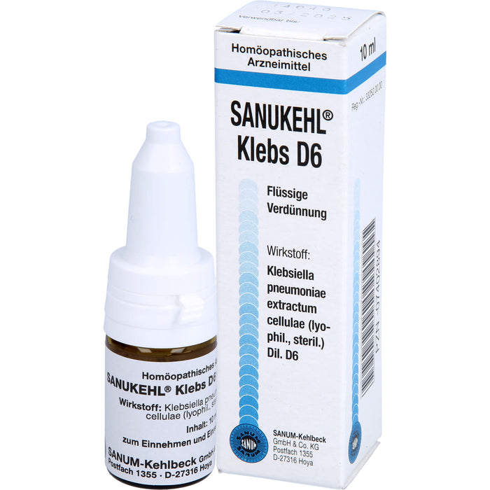SANUM-KEHLBECK Sanukehl Klebs D6 flüssige Verdünnung, 10 ml Solution