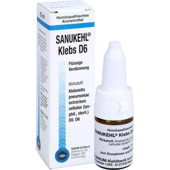 SANUM-KEHLBECK Sanukehl Klebs D6 flüssige Verdünnung, 10 ml Solution