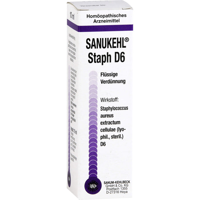 Sanukehl Staph D6 flüssige Verdünnung, 10 ml Solution
