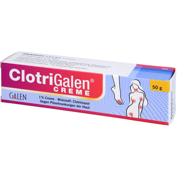 Clotrigalen Creme zur Behandlung von Pilzinfektionen der Haut, 50 g Crème