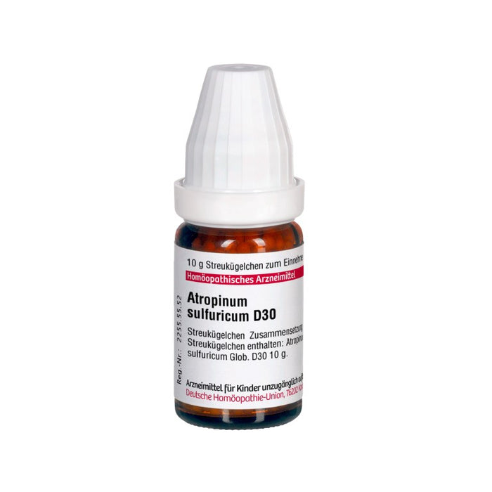 Atropinum sulfuricum D30 DHU Globuli, 10 g Globules
