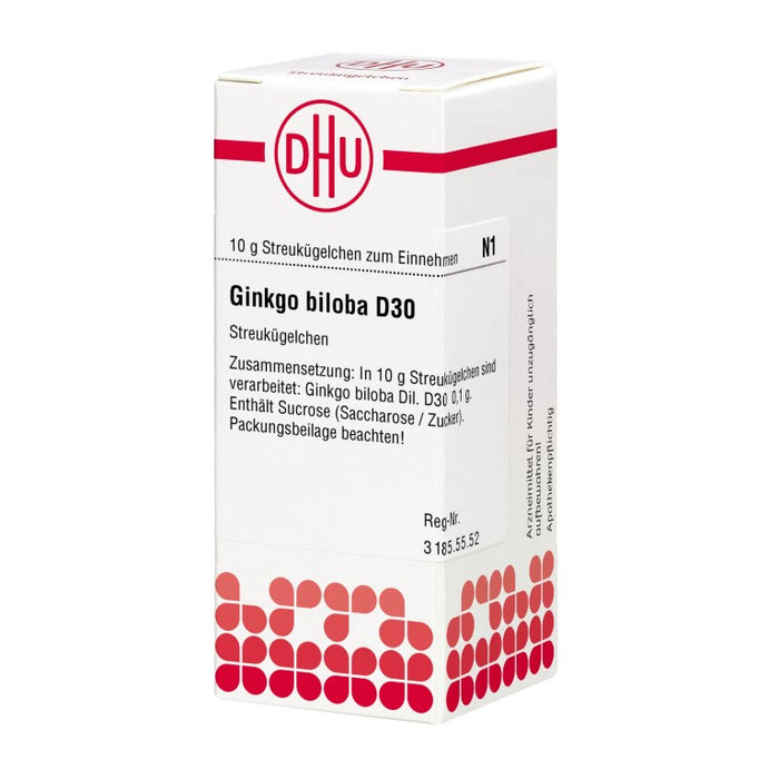 Ginkgo biloba D30 DHU Globuli, 10 g Globules