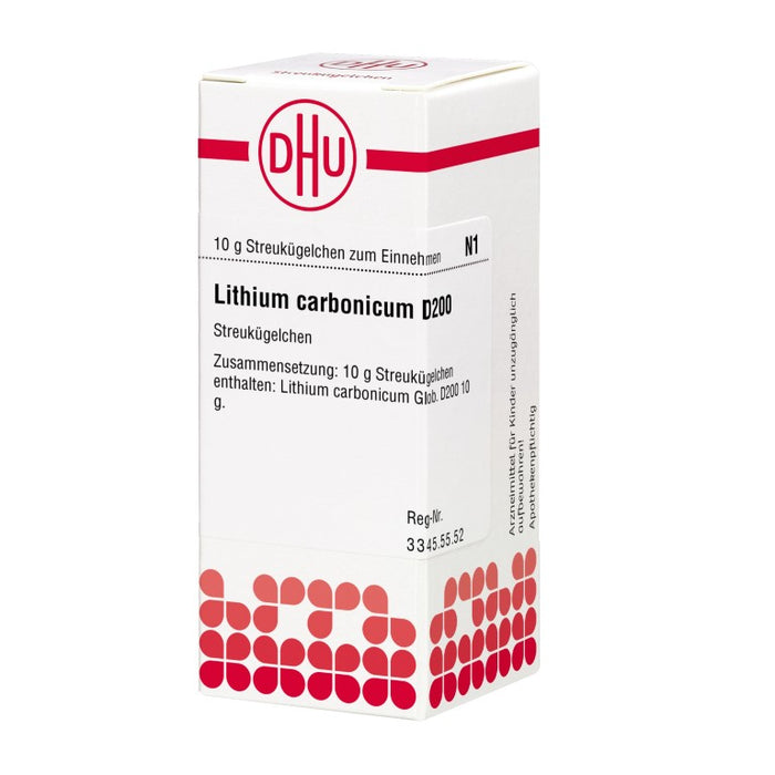 Lithium carbonicum D200 DHU Globuli, 10 g Globules