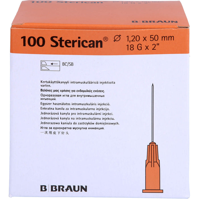 Sterican 18GX2 Kanülen 1,2X50mm, 100 St KAN