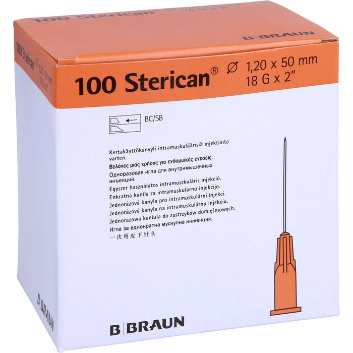 Sterican 18GX2 Kanülen 1,2X50mm, 100 St KAN