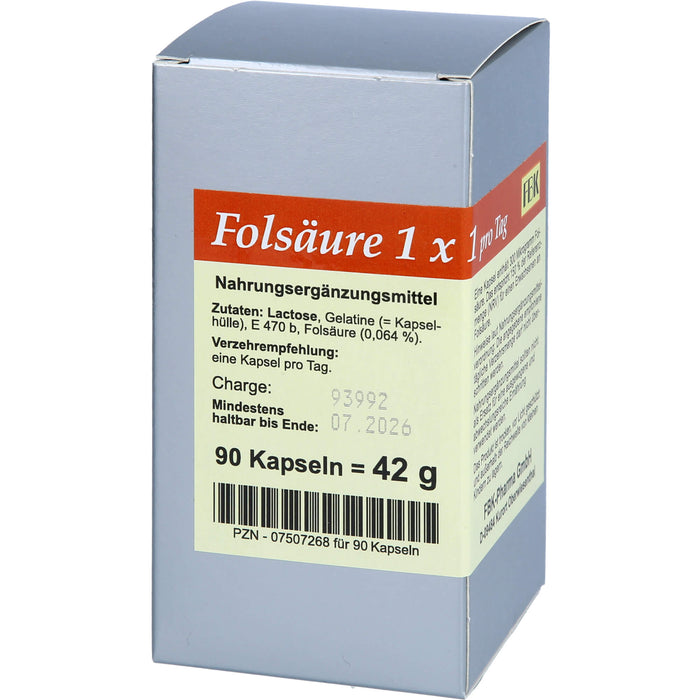 Folsäure 1 X 1 pro Tag, 90 St KAP