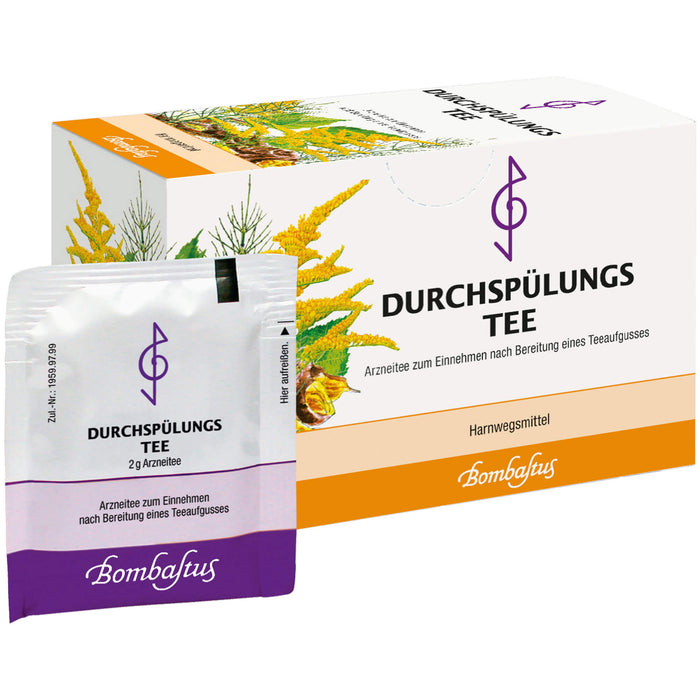 Bombastus Durchspülungstee zur Erhöhung der Harnmenge bei Katarrhen im Bereich von Niere und Blase, 20 pc Sac filtrant