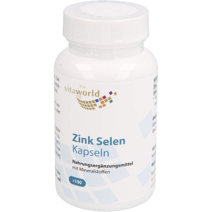 Vitaworld Zink-Selen Kapseln 15 mg / 100 ug, 100 St. Kapseln