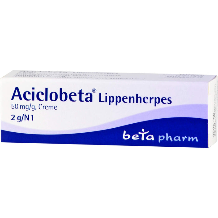 Aciclobeta Lippenherpes, 50 mg/g, Creme, 2 g Crème