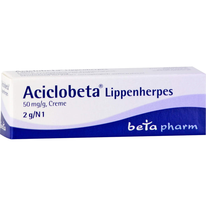 Aciclobeta Lippenherpes, 50 mg/g, Creme, 2 g Crème