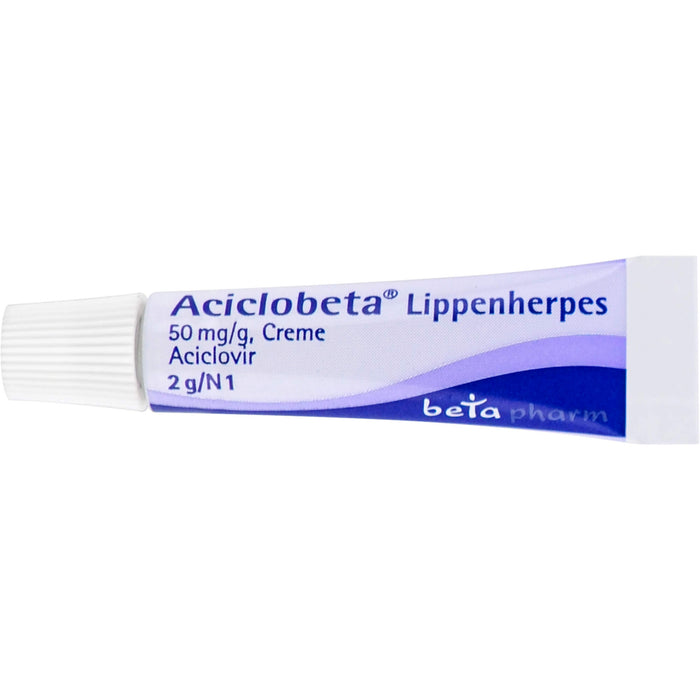Aciclobeta Lippenherpes, 50 mg/g, Creme, 2 g Crème