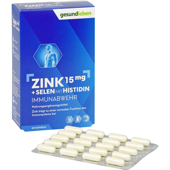 Gesund leben Zink 15 mg + Selen mit Histidin Kapseln, 60 pcs. Capsules