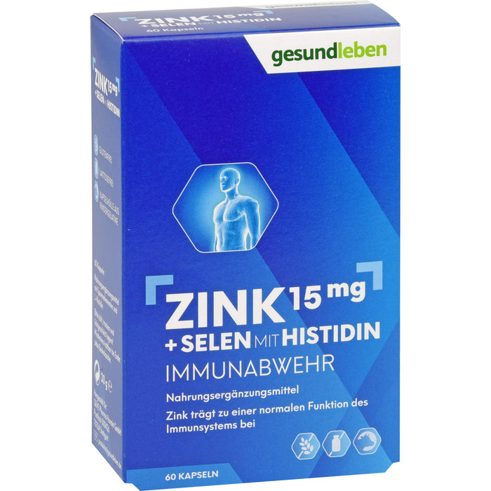 Gesund leben Zink 15 mg + Selen mit Histidin Kapseln, 60 pcs. Capsules
