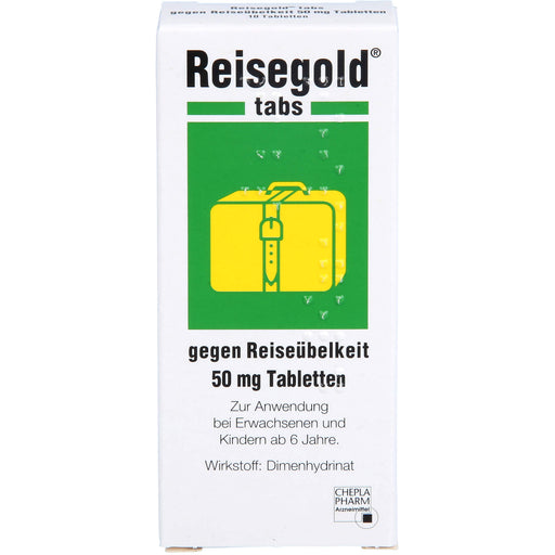 Reisegold tabs Tabletten gegen Reiseübelkeit, 10 St. Tabletten