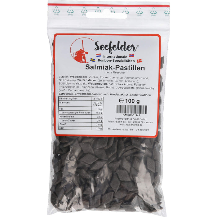 Seefelder Salmiak-Pastillen, 100 g Pastilles