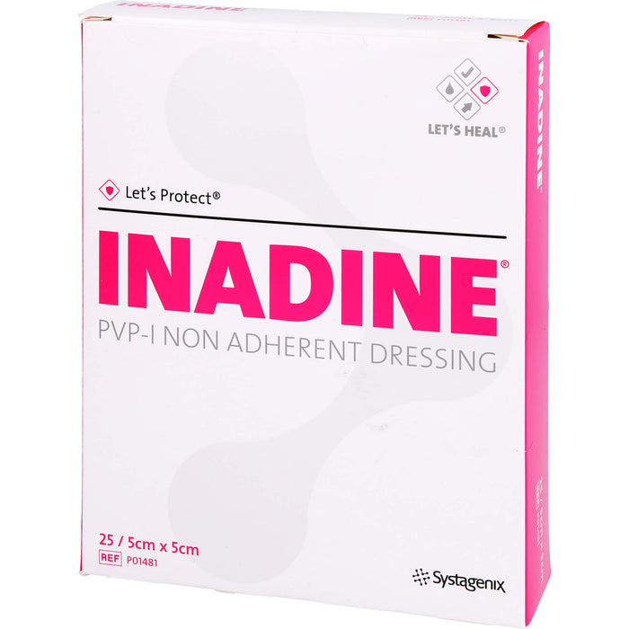 Inadine Salbengaze m. PVP Iod. 5,0x5,0cm, 25 pc Gaze de plaie