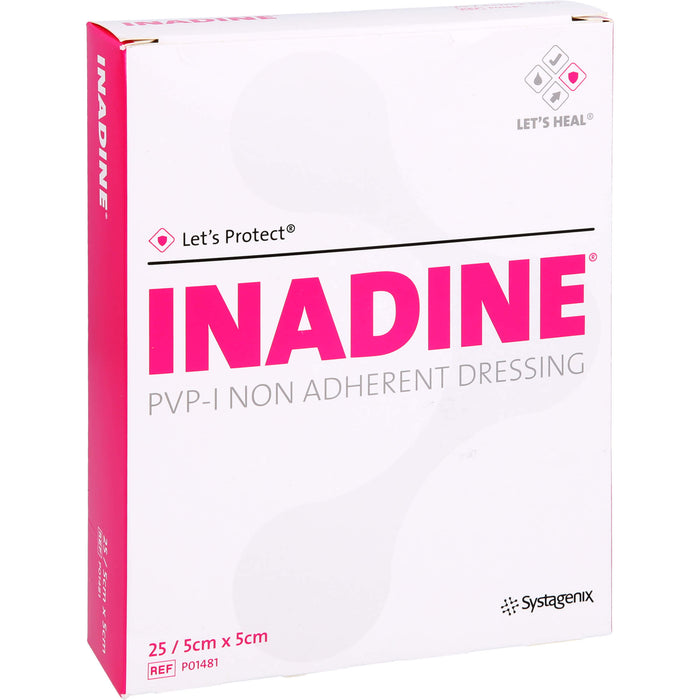 Inadine Salbengaze m. PVP Iod. 5,0x5,0cm, 25 pc Gaze de plaie
