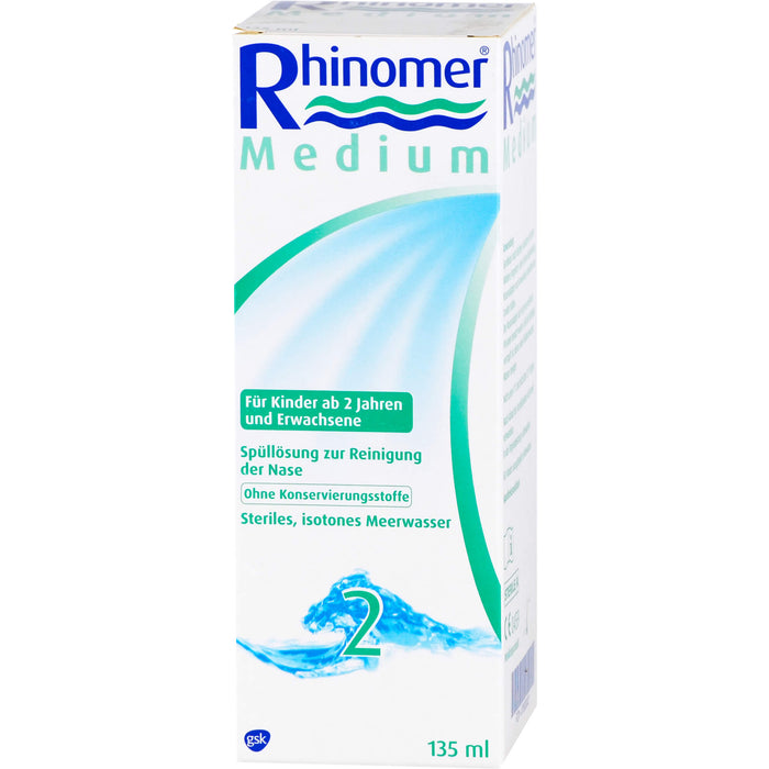 Rhinomer 2 Medium Nasenspray für Erwachsene und Kinder ab 2 Jahren, 135 ml Solution