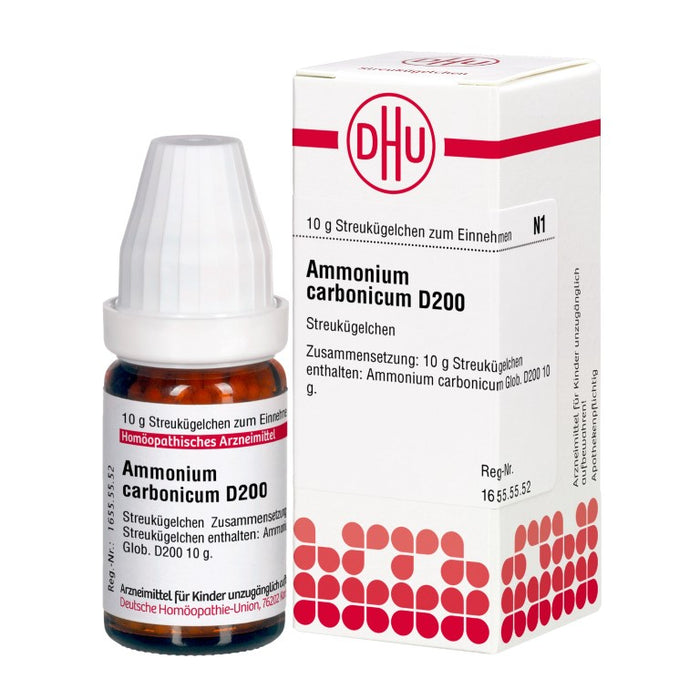 Ammonium carbonicum D200 DHU Globuli, 10 g Globules