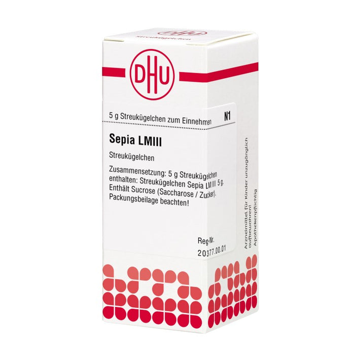 Sepia LM III DHU Globuli, 5 g Globules