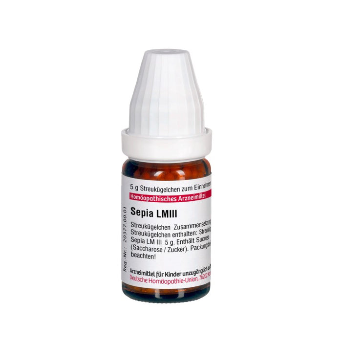 Sepia LM III DHU Globuli, 5 g Globules