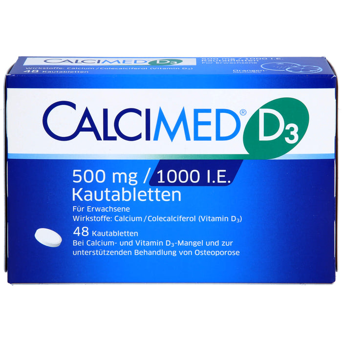 CALCIMED D3 500mg / 1000 I.E. Kautabletten, 48 pcs. Tablets