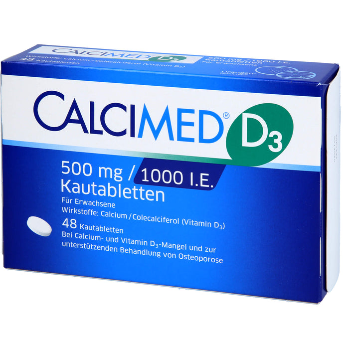 CALCIMED D3 500mg / 1000 I.E. Kautabletten, 48 pcs. Tablets