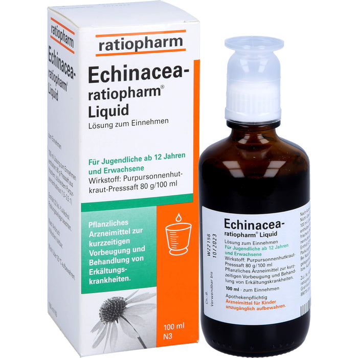 Echinacea-ratiopharm Liquid pflanzliches Immunstimulanz, 100 ml Solution
