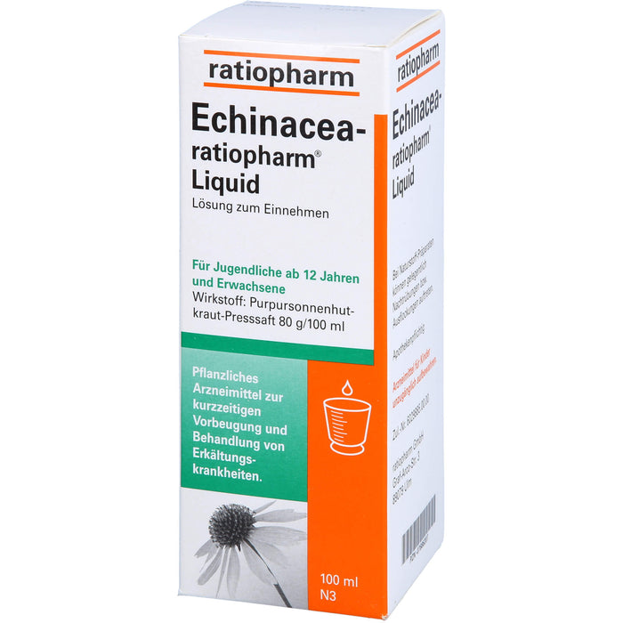 Echinacea-ratiopharm Liquid pflanzliches Immunstimulanz, 100 ml Solution