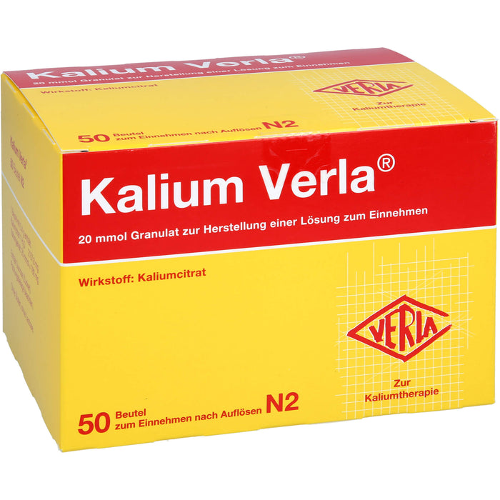 Kalium Verla Granulat zur Kaliumtherapie, 50 pc Sachets