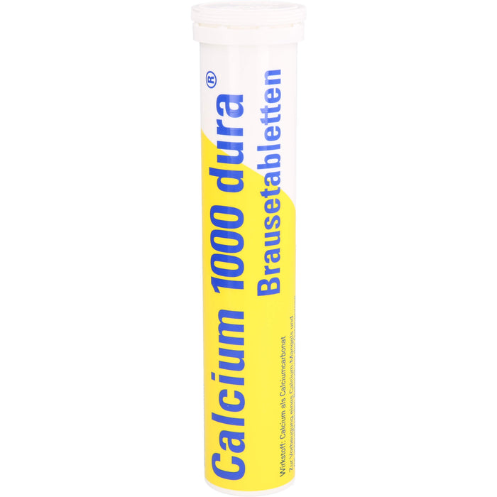 Calcium 1000 dura Brausetabletten zur Vorbeugung von Calcium-Mangel und zur unterstützenden Behandlung bei Osteoporose, 40 St. Tabletten