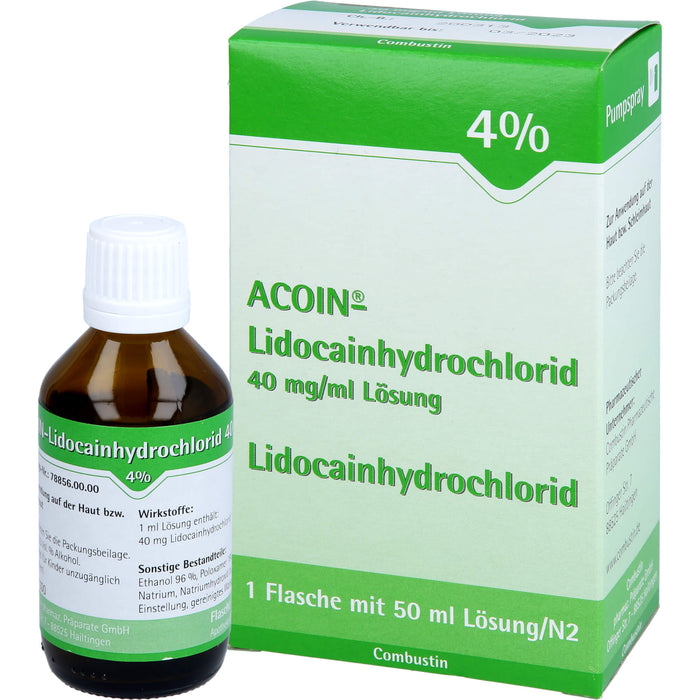 ACOIN Lidocainhydrochlorid 40 mg/ml Lösung, 50 ml Solution