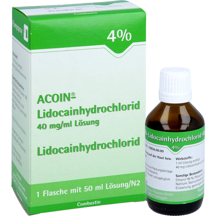 ACOIN Lidocainhydrochlorid 40 mg/ml Lösung, 50 ml Solution