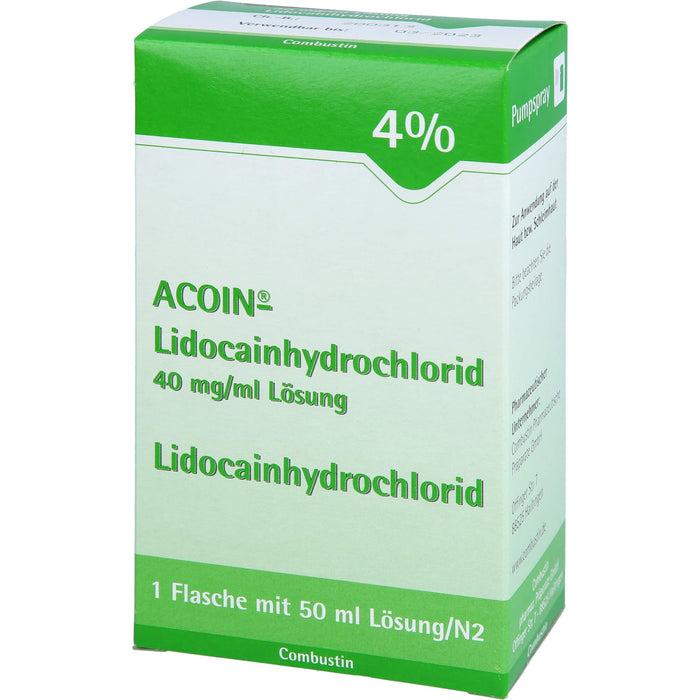 ACOIN Lidocainhydrochlorid 40 mg/ml Lösung, 50 ml Solution